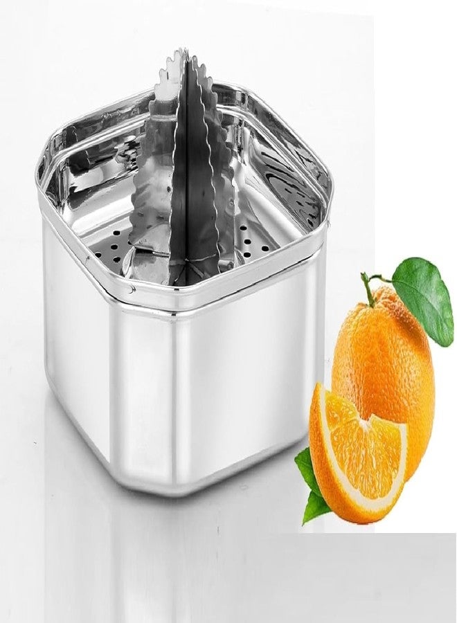 NOHUNT Premium Stainless Steel Manual Citrus Juicer, Hand Press Squeezer with Honeycomb Filter Bowl, Large Capacity Lemon Orange Juice Strainer, 12.2x12.2x6.8 cm (Octagon) - Image 2